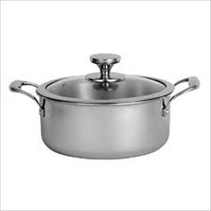 MIOTLO PRO COOK STAINLESS STEEL CASSEROLE WITH GLASS LID Size 22 CM